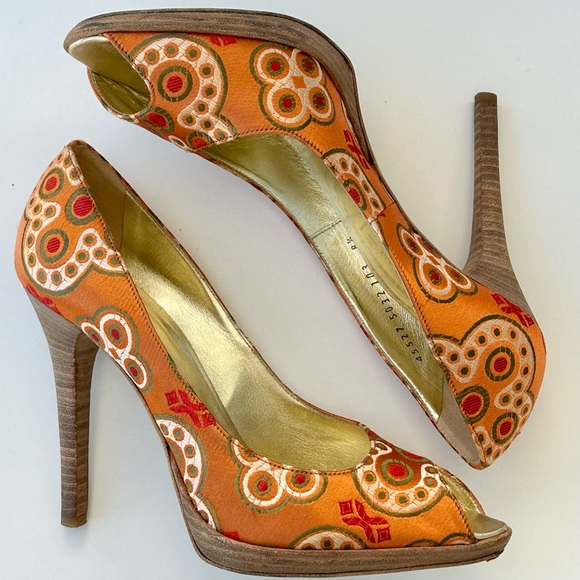 Casadei Floral Stiletto Pumps Size 8.5 👠 - Picture 6 of 10